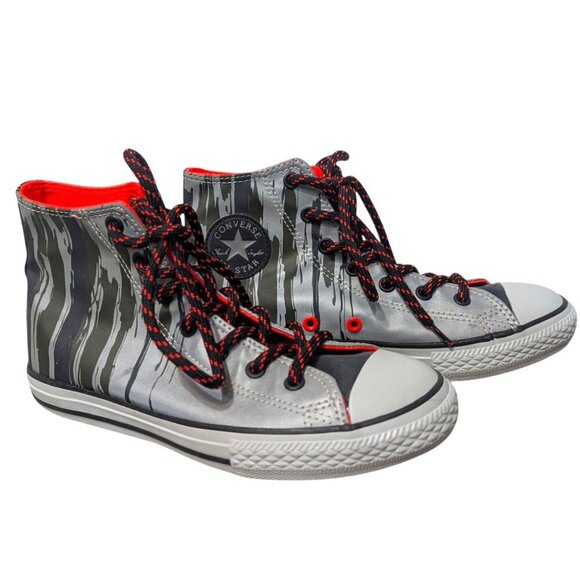 NWOT Converse Shoe Chuck Taylor All Star Reflective Hi Top - 654214F -Youth SZ 3 - Picture 1 of 3